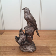 Load image into Gallery viewer, Falcon with young Frith Sculpture By Guy Redwood
