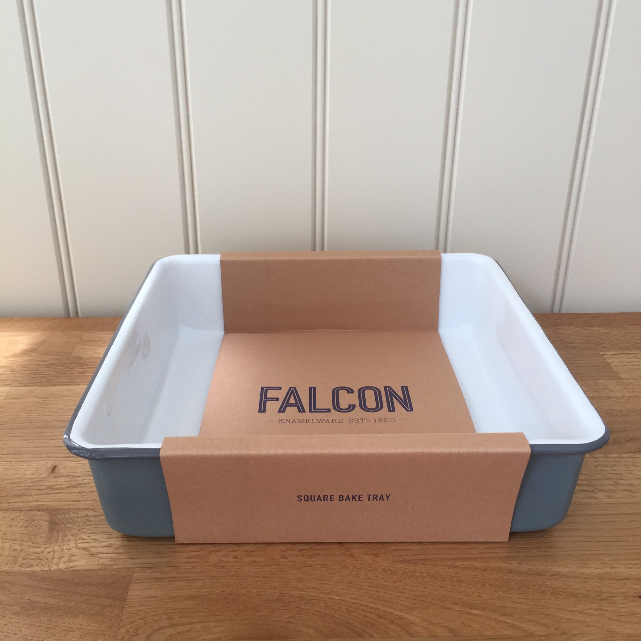 Falcon White Enamelware Square Bake Tray