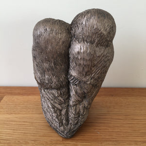 Buffy & Willow - Friendly Owls Bronze Frith Sculpture By Thomas Meadows