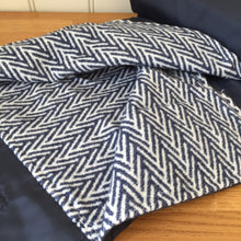 Load image into Gallery viewer, Tweedmill Walker Companion  Picnic Rug Waterproof Backed - Cotton Navy Herringbone
