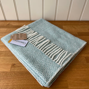 Baby Pram Blanket - Beehive Ocean 100% Pure New Wool