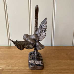 Owl In Flight Bronze Frith Sculpture By Guy Redwood