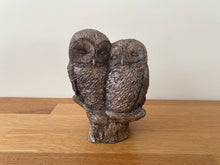 Load image into Gallery viewer, Buffy &amp; Willow - Friendly Owls Bronze Frith Sculpture By Thomas Meadows