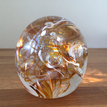 Load image into Gallery viewer, Teign Valley Glass Amber Nebula  Paperweight