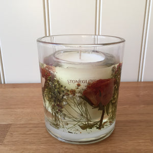 Stoneglow Candles Nature's Gift Red Rose Natural Wax Gel Candle