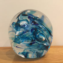 Load image into Gallery viewer, Teign Valley Glass Blue Nebula  Paperweight