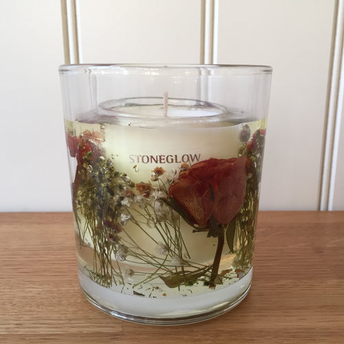 Stoneglow Candles Nature's Gift Red Rose Natural Wax Gel Candle