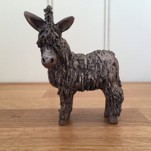 Dilys Donkey Standing Bronze Frith Sculpture By Veronica Ballan MINIMA