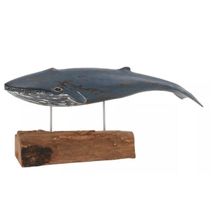 Archipelago Blue Whale Small Wood Carving Nautical Gift