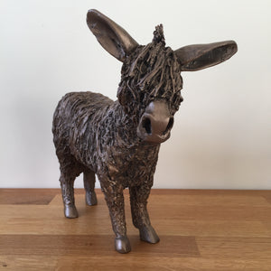Donkey Standing Bronze Frith Sculpture By Veronica Ballan