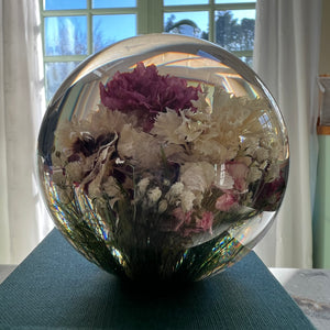Botanical Mixed Flora Large Paperweight Made With Real Mixed Flora