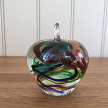 Load image into Gallery viewer, Glass Apple Sculpture Green Mix Paperweight