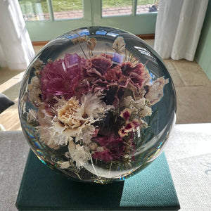 Botanical Mixed Flora Large Paperweight Made With Real Mixed Flora
