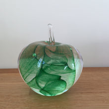 Load image into Gallery viewer, Glass Apple Sculpture Soft Green Paperweight