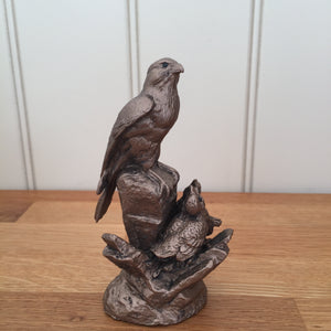 Falcon with young Frith Sculpture By Guy Redwood
