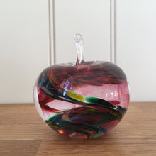 Load image into Gallery viewer, Glass Apple Sculpture Red Mix Paperweight