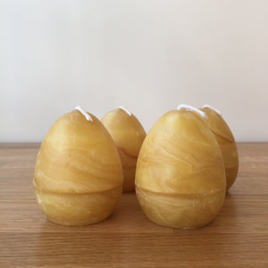 Beeswax Egg Candles Set of 4 Natural Sustainable Country Gift