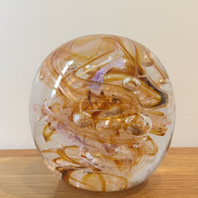 Load image into Gallery viewer, Teign Valley Glass Amber Nebula  Paperweight