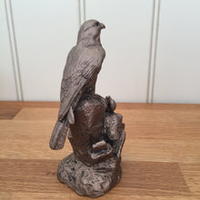 Load image into Gallery viewer, Falcon with young Frith Sculpture By Guy Redwood