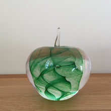 Load image into Gallery viewer, Glass Apple Sculpture Soft Green Paperweight