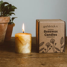 Load image into Gallery viewer, Marbled Beeswax Candle - Natural Sustainable Country Gift