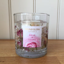 Load image into Gallery viewer, Stoneglow Candles Botanic Collection Rose &amp; Peony Natural Wax Gel Tumbler