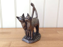 Load image into Gallery viewer, Two&#39;s Company Bronze Frith Cat Bronze Sculpture By Paul Jenkins